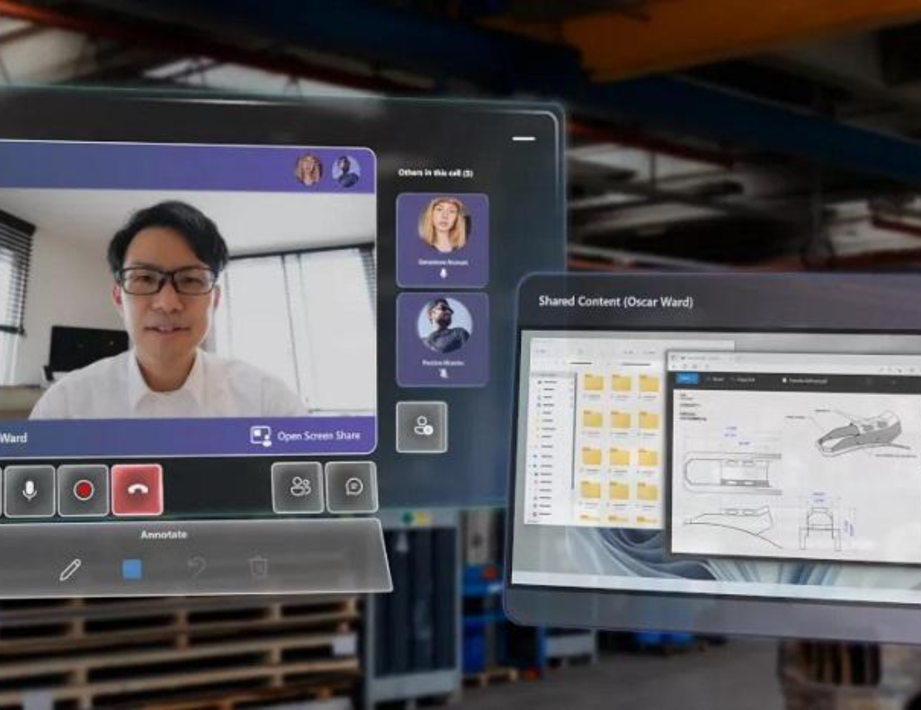 В Microsoft Teams добавили поддержку видеогарнитуры дополненной реальности HoloLens 2